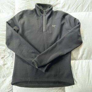 NWOT Arc'teryx Vintage Rho AR Polartec Fleece Zip-neck Men's Pullover black M